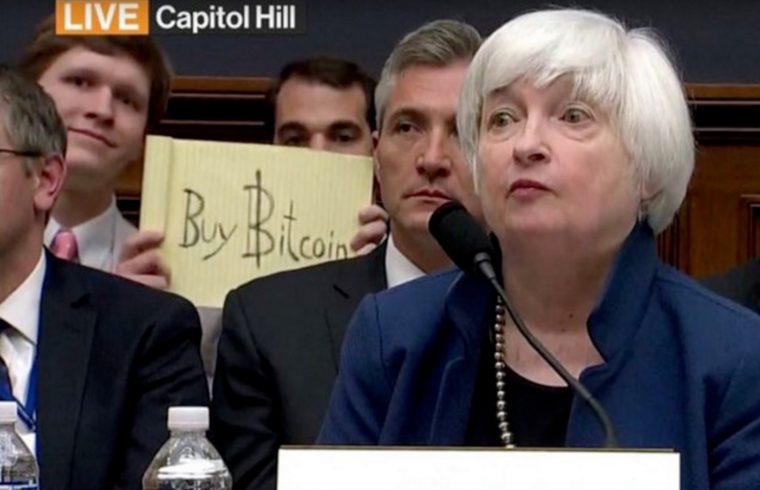 "Bitcoin Sign Guy".