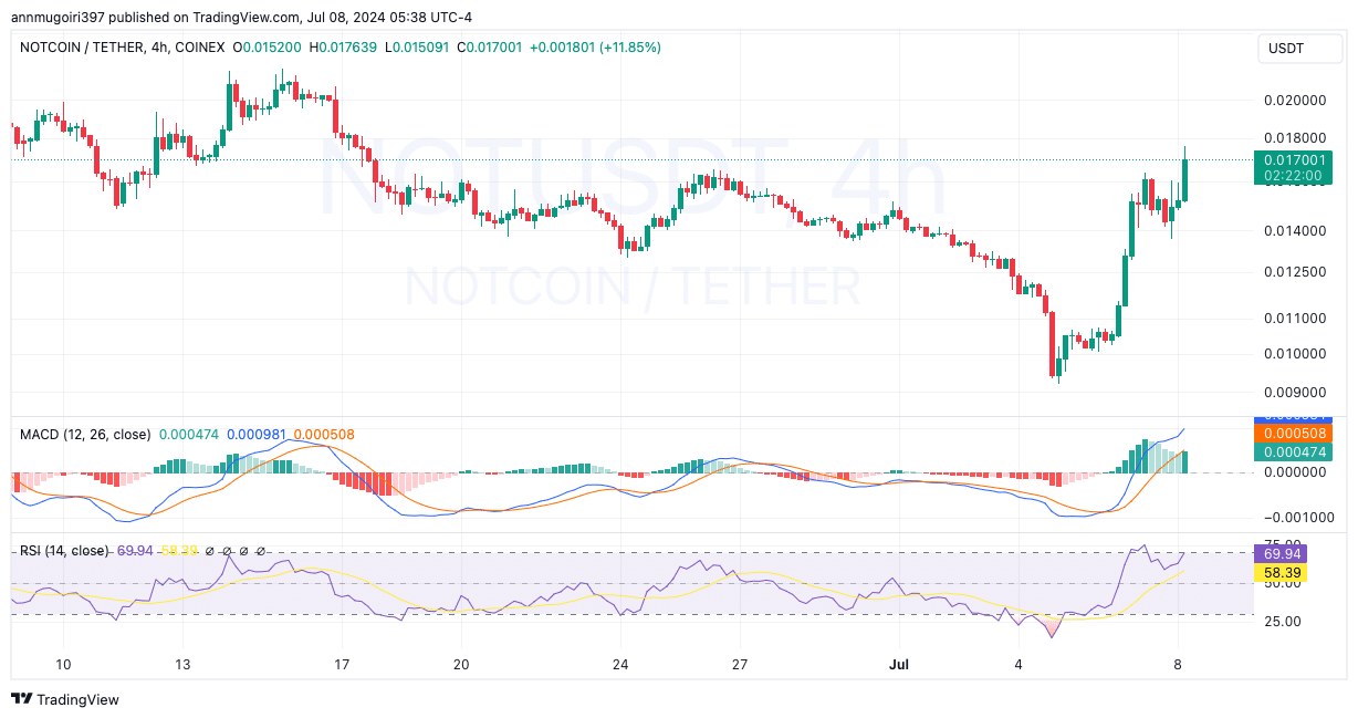 Análise NOT. Fonte: TradingView.