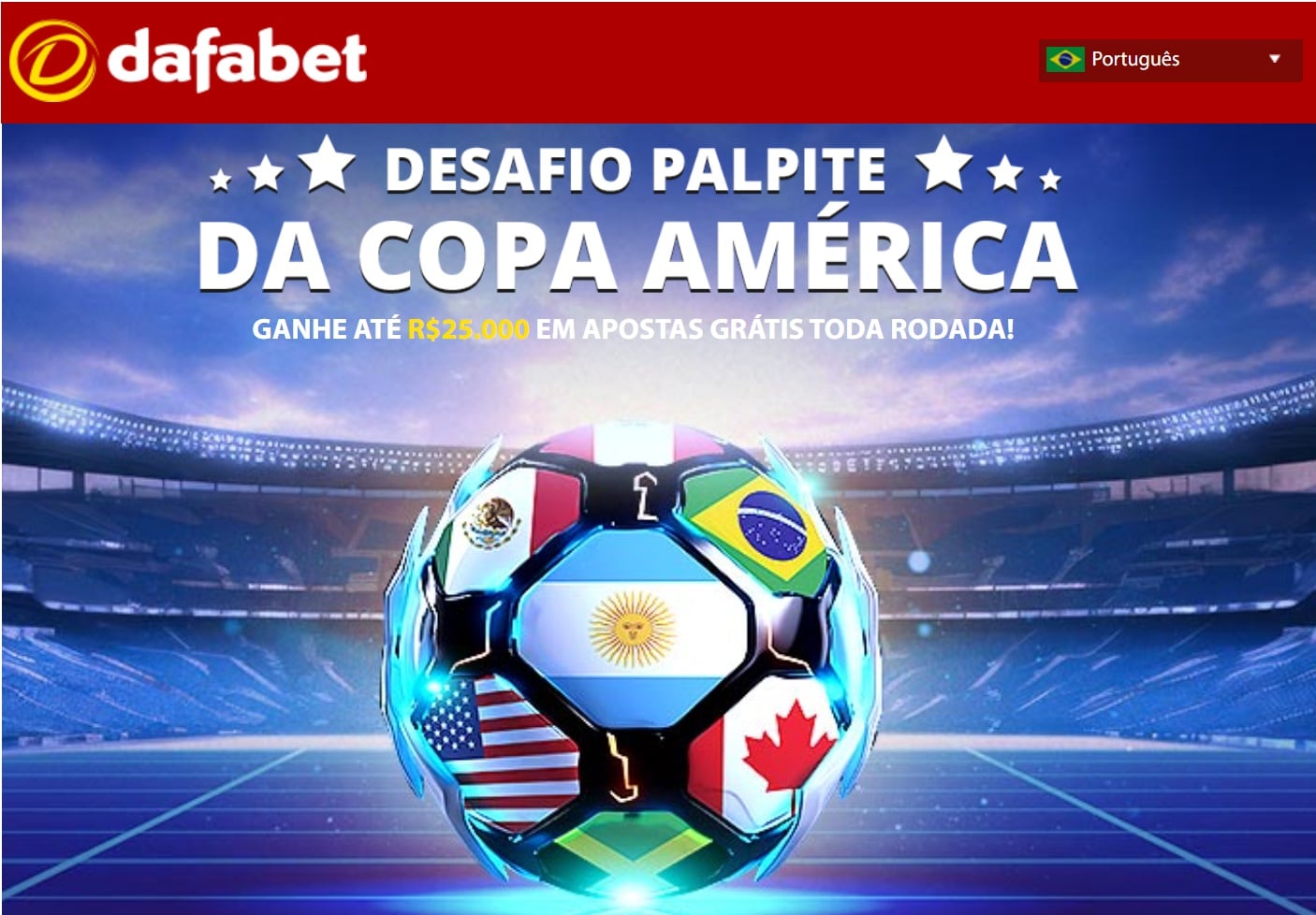 Bônus Copa América da Dafabet
