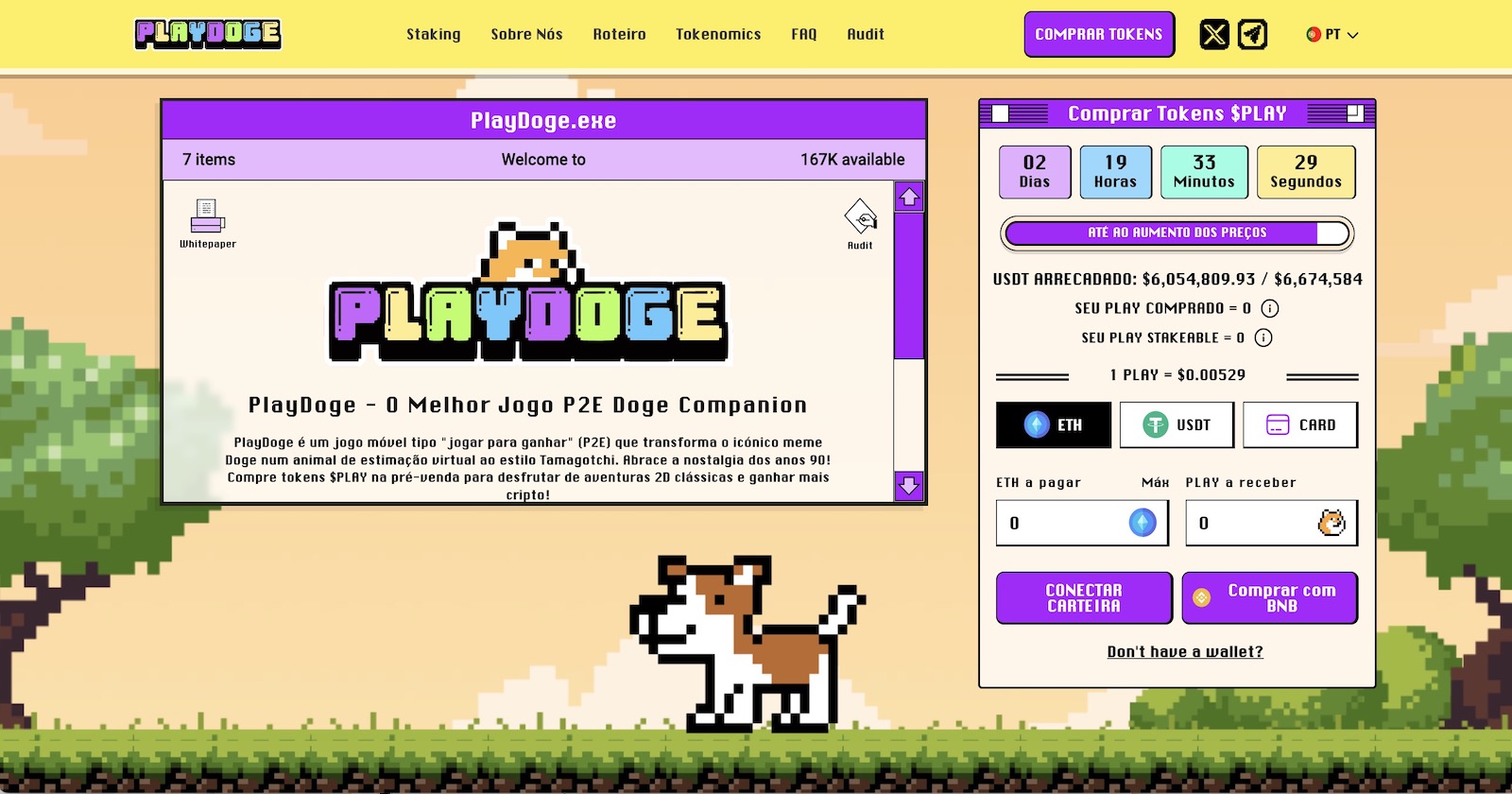 Preço do DogWifHat dispara e a nova memecoin P2E PlayDoge também sobe