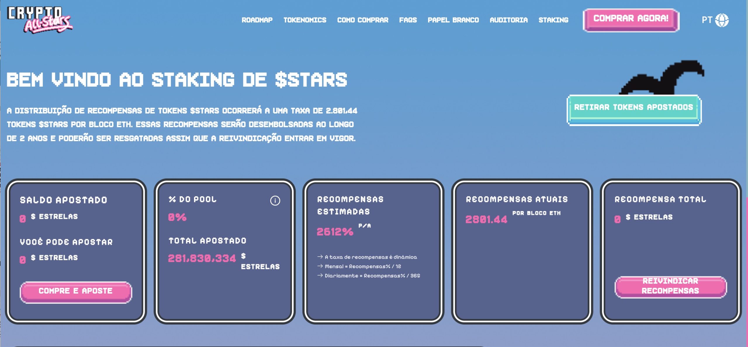 Staking no projeto Crypto All-Stars