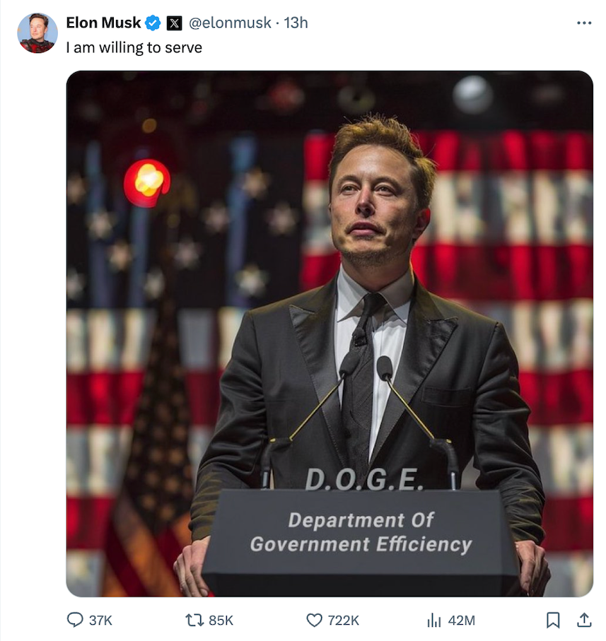 Tweet de Elon Musk