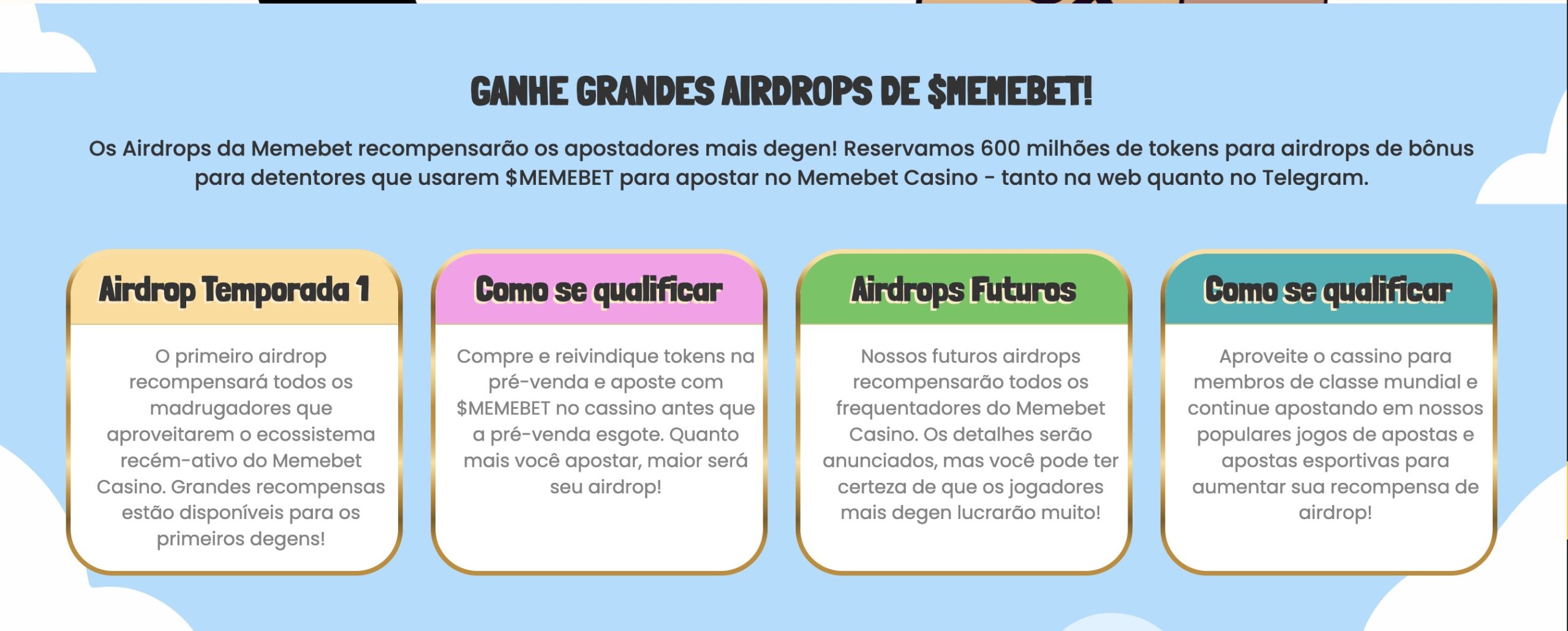 GANHE GRANDES AIRDROPS DE $MEMEBET!