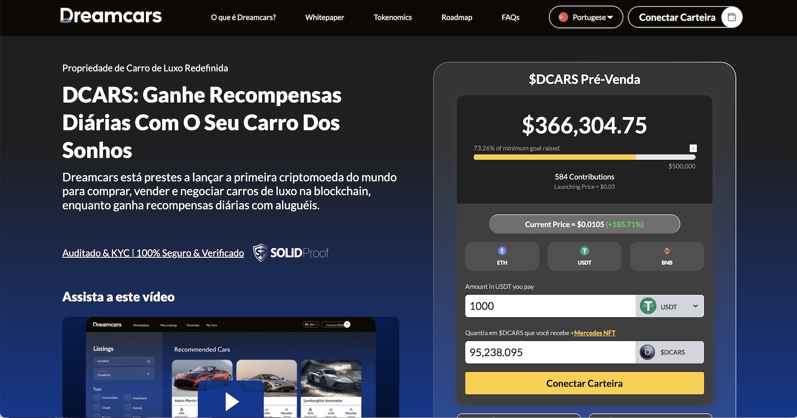 Dreamcars oferece propriedade de carros de luxo para todos e pré-venda com vantagens exclusivas