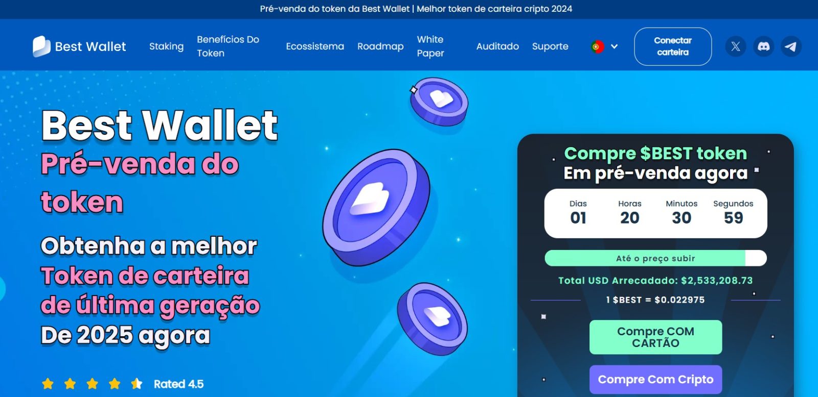 Best Wallet arrecada US$2,5 milhões em pré-venda