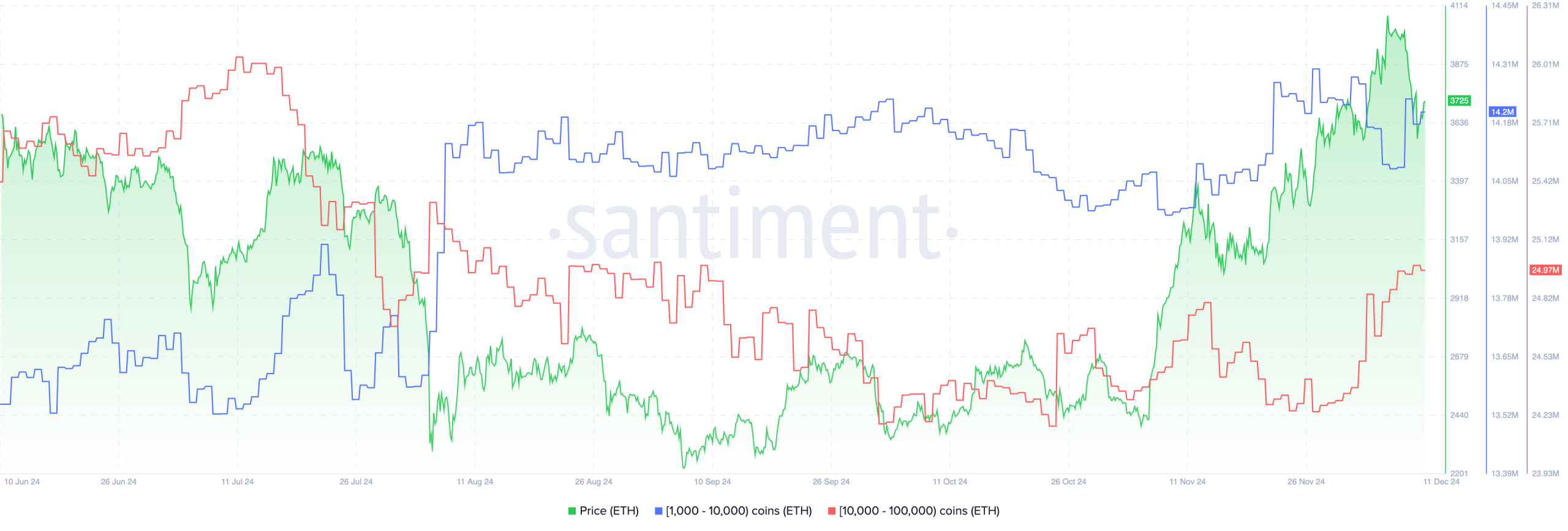 Número de holders de ETH aumenta.