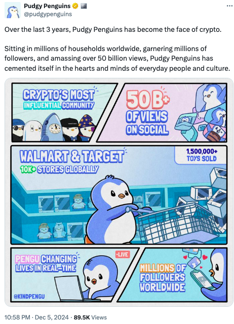 Pudgy Penguins lança novo token