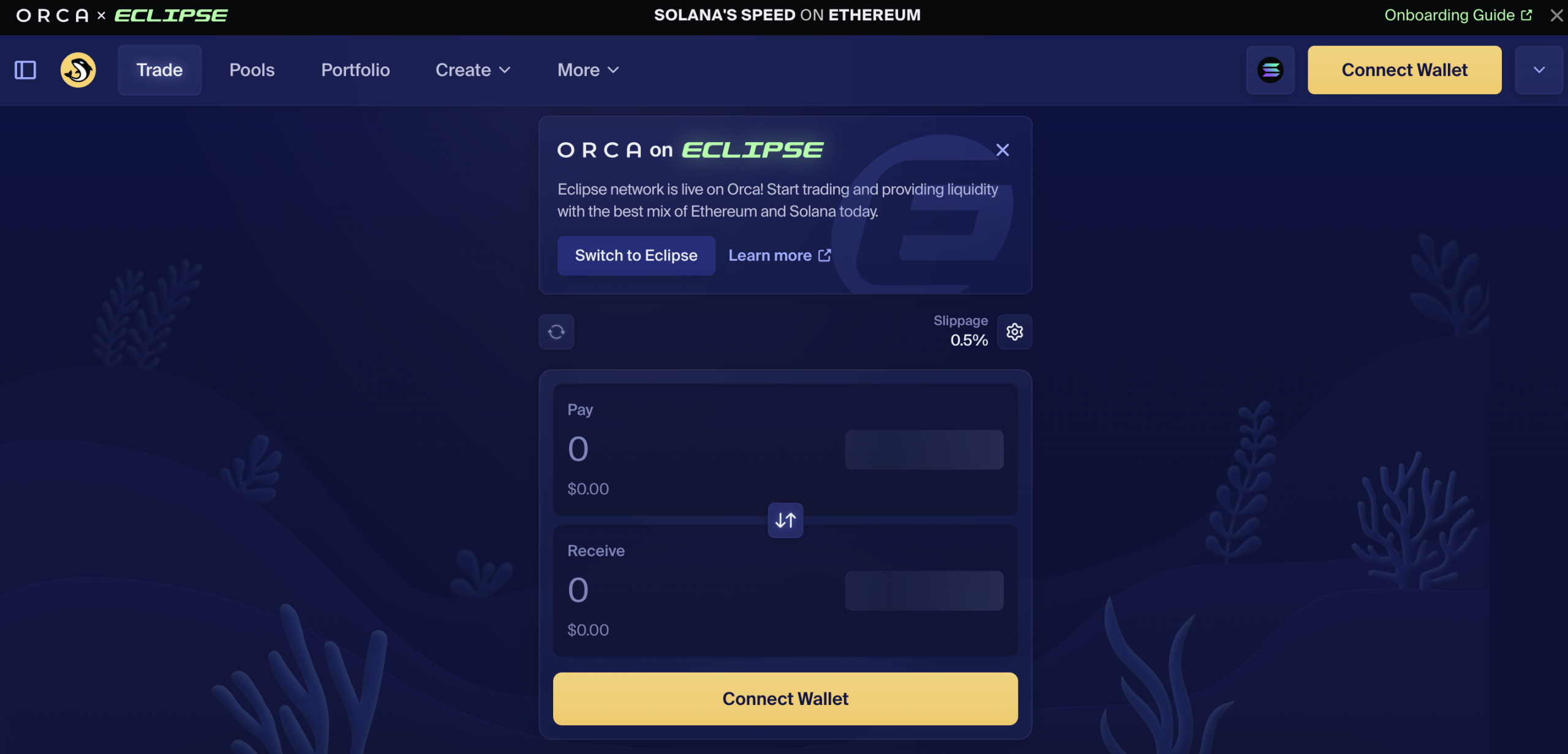 Plateforme de trading ORCA.