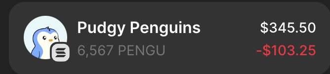 Usuário recebe mais de 6.000 tokens PENGU em airdrop.