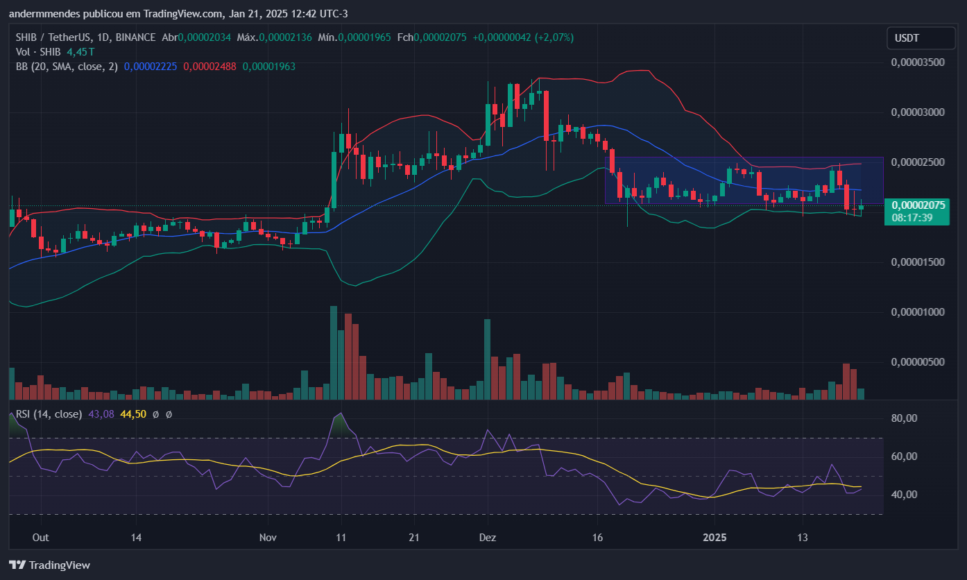 Gráfico da Shiba Inu (SHIB) no TradingView