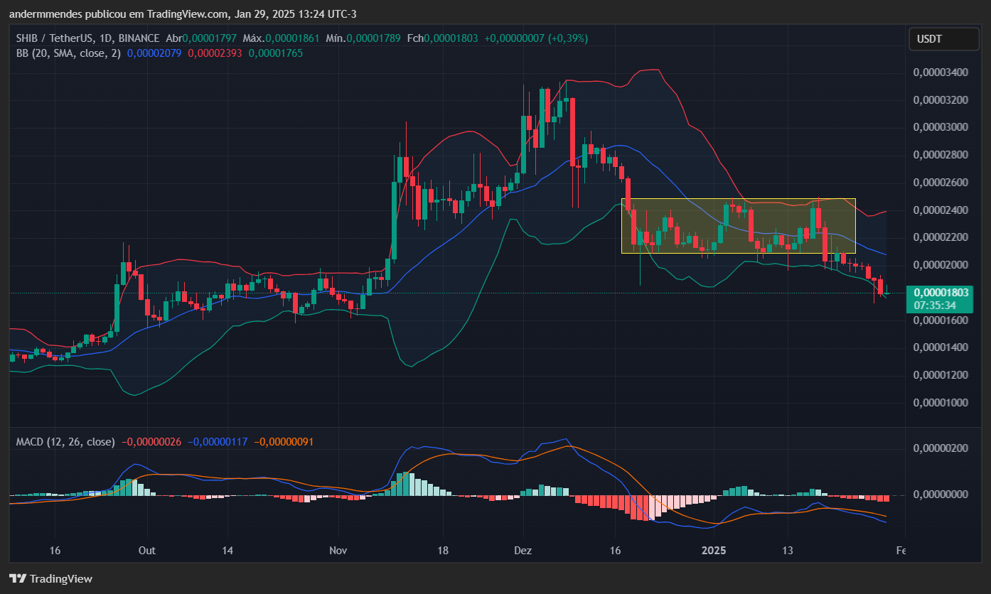 Gráfico da Shiba Inu (SHIB) no TradingView