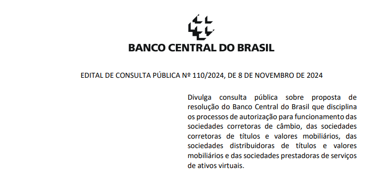 Edital da CP 110 - Fonte: Bnco Central do Brasil