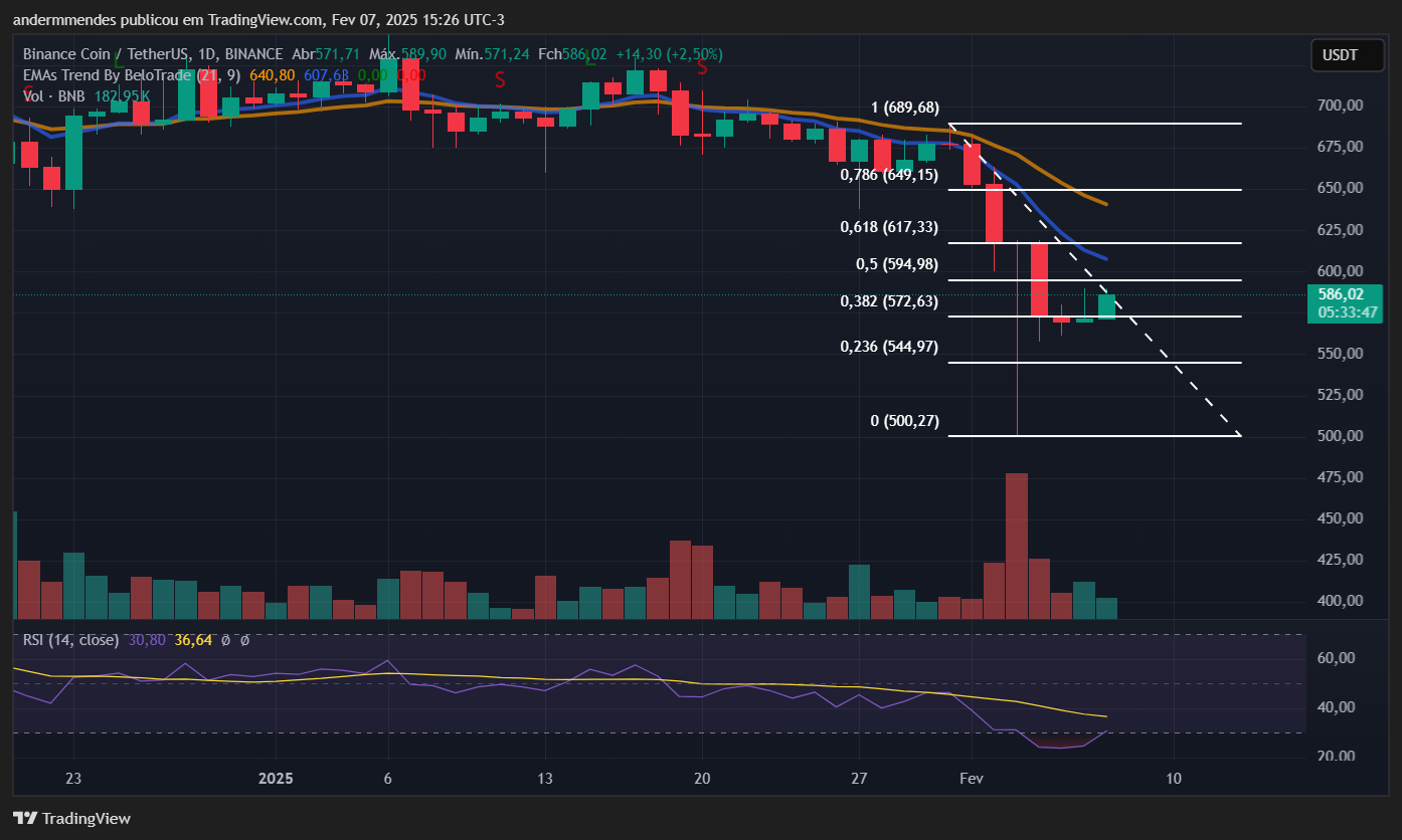 Gráfico do BNB no TradingView