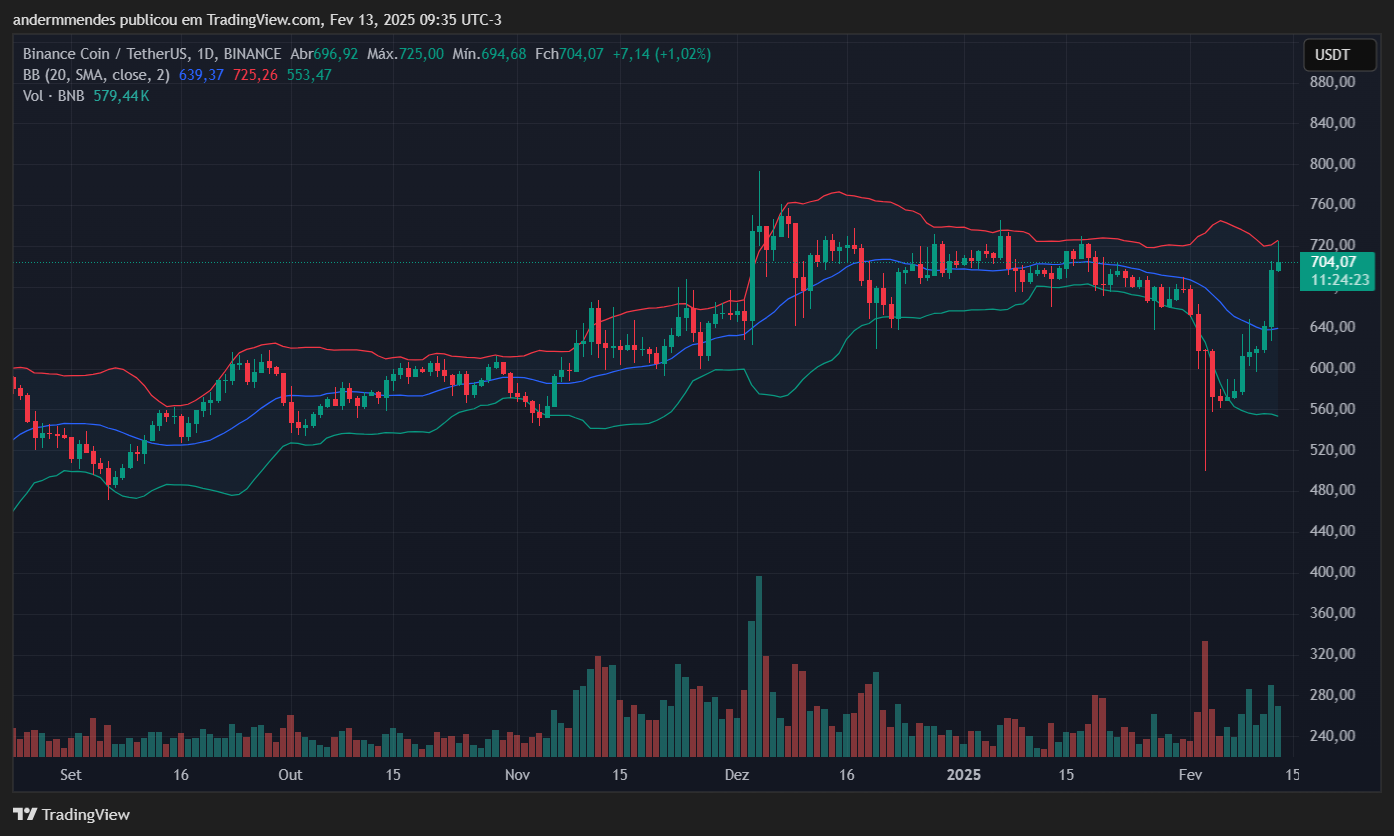 Gráfico do BNB no TradingView