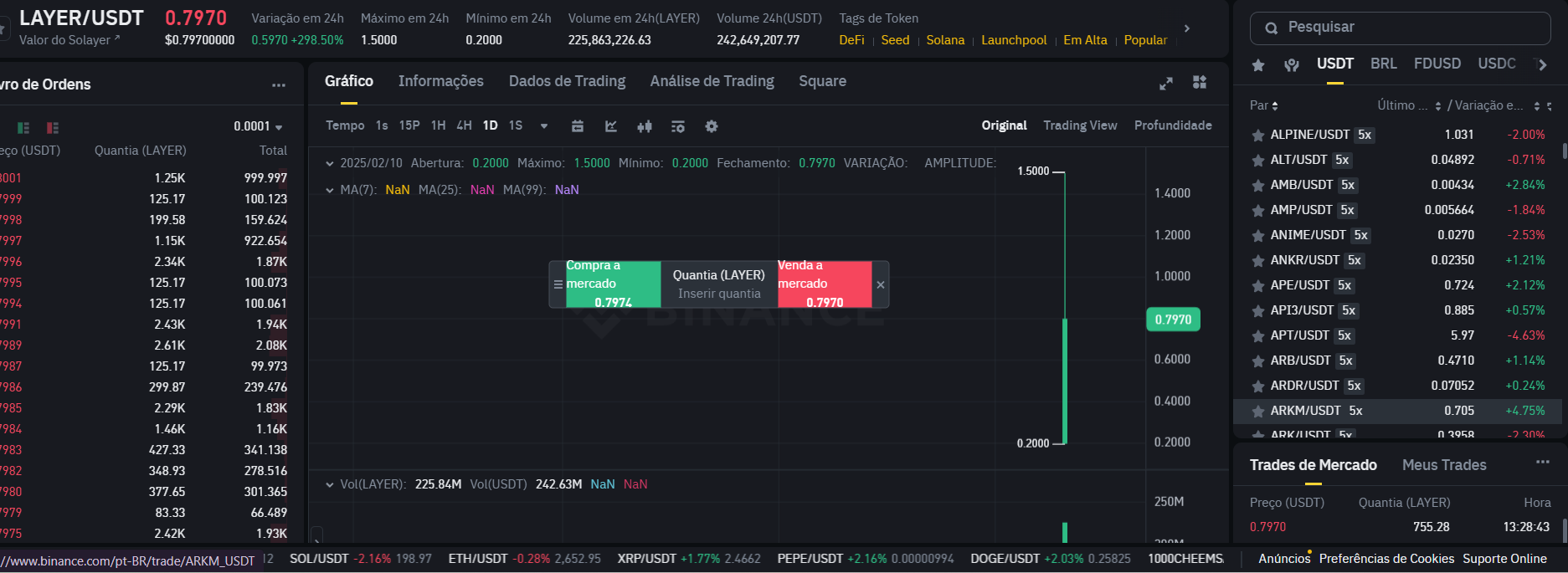 Criptomoeda na Binance