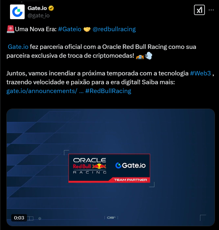 A conta do Gate.io anunciou uma nova parceria entre a plataforma de troca de criptomoedas Gate.io e a equipe de Fórmula 1 Oracle Red Bull Racing. Essa colaboração marca a entrada da Gate.io como parceira oficial na troca de criptomoedas, prometendo trazer inovação e entusiasmo para a próxima temporada utilizando a tecnologia Web3. Juntos, eles pretendem unir a velocidade do automobilismo com a paixão pela era digital. Mais detalhes sobre essa parceria podem ser encontrados no link mencionado no tweet.