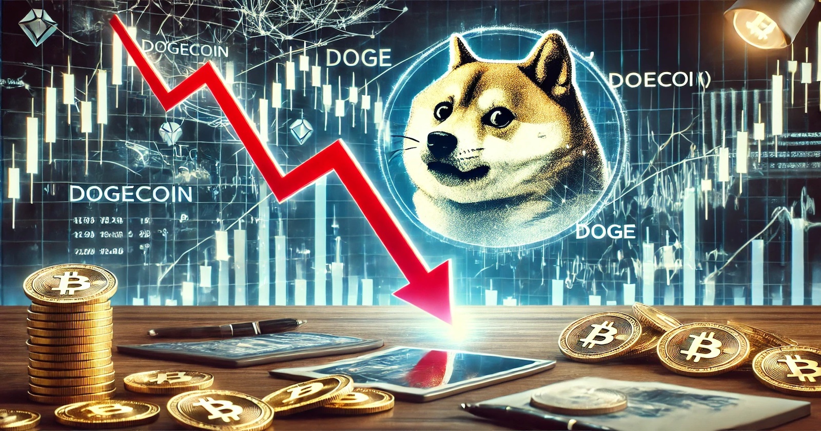 Queda no preço do DOGE reflete a pouca confiança dos investidores no mercado atual