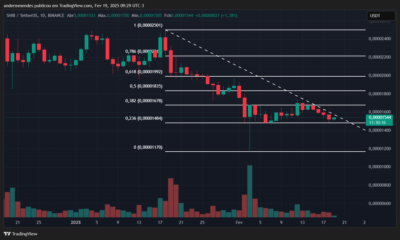 Gráfico da Shiba Inu (SHIB) no TradingView