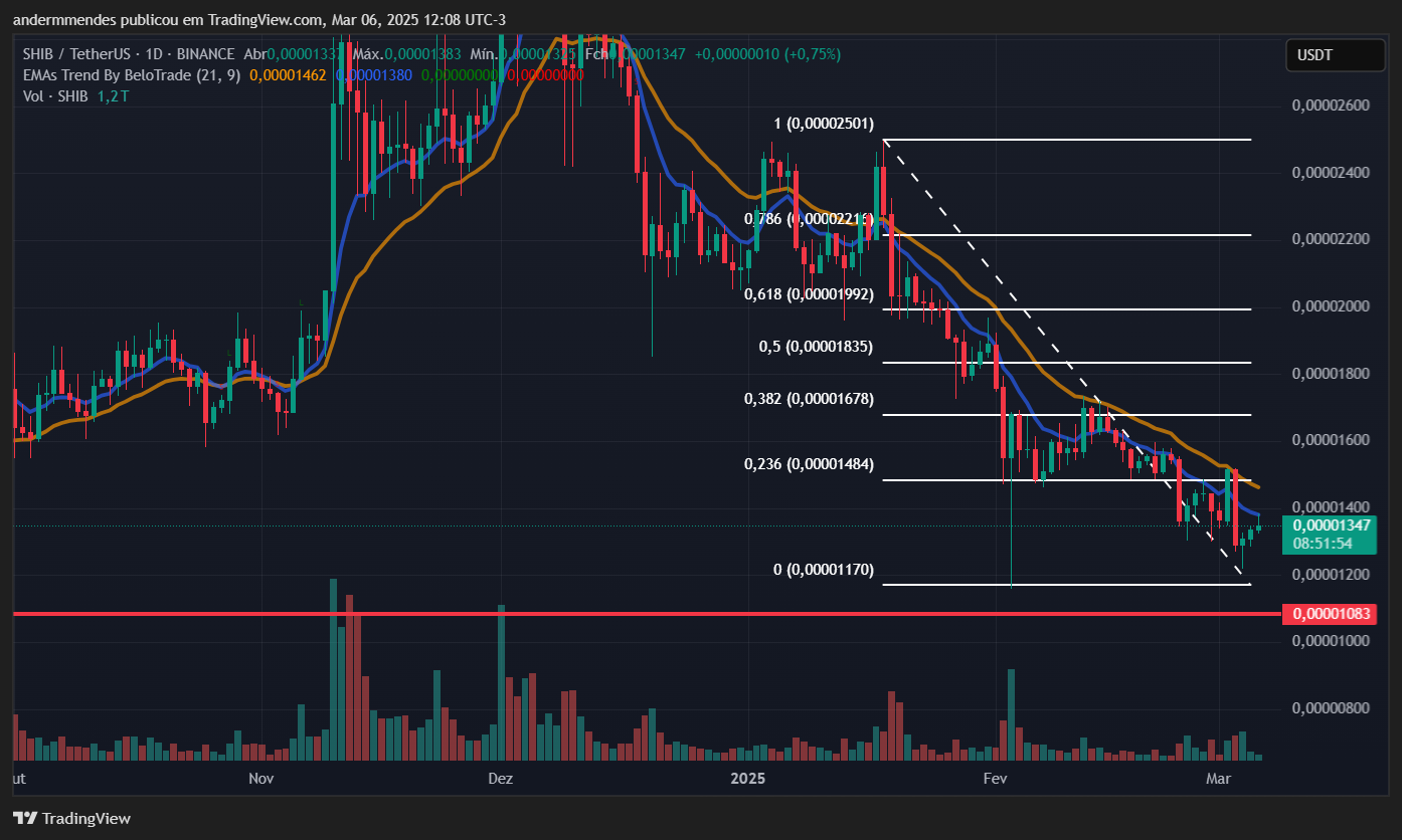 Gráfico da Shiba Inu (SHIB) no TradingView