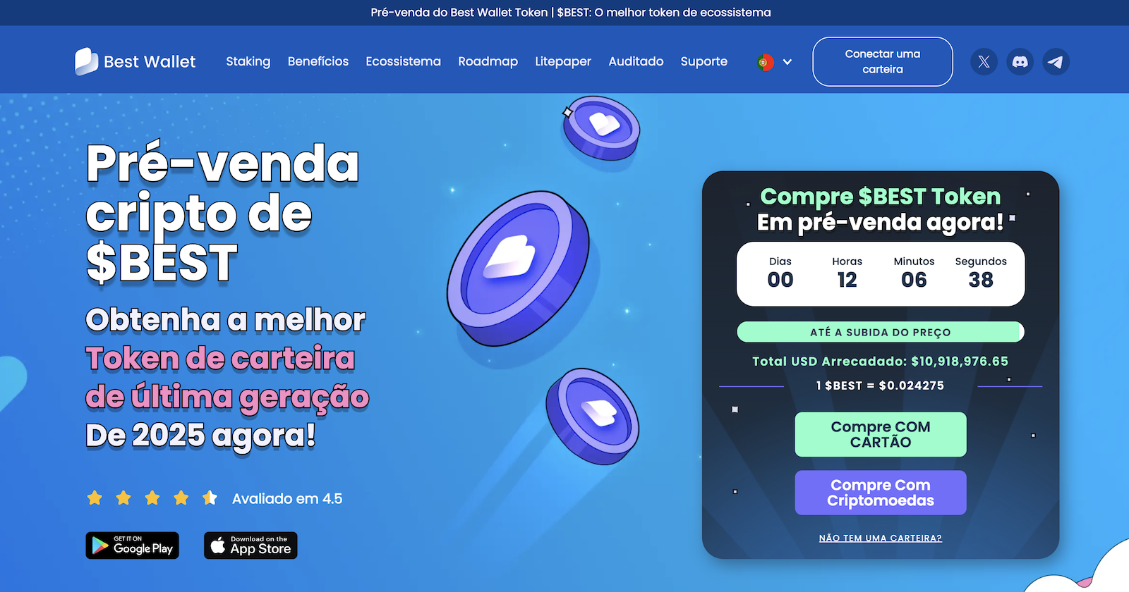 carteira de criptomoedas Best Wallet - token $BEST em pré-venda